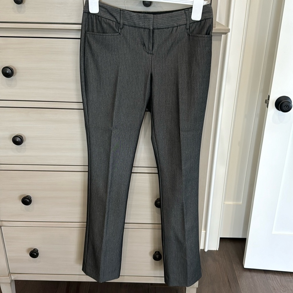 Express dark gray pinstripe, business casual slacks size 2R